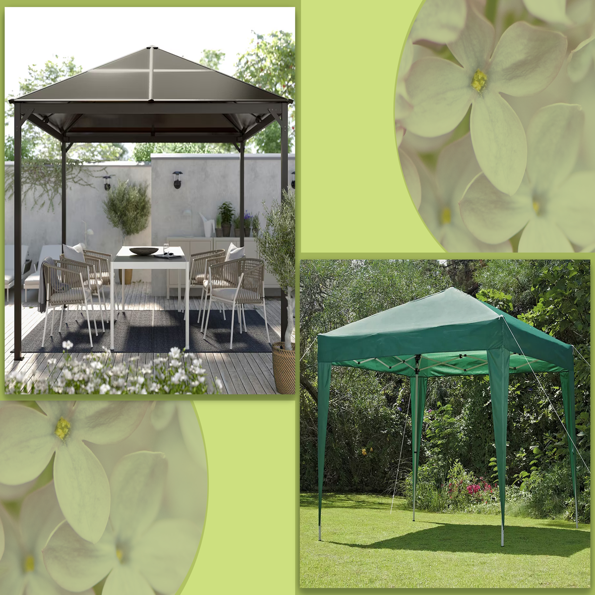 Pop up gazebo top go outdoors